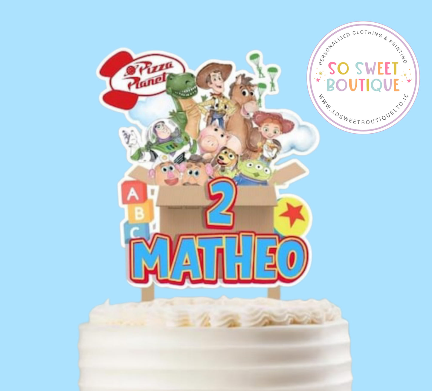 Toy Story Personalised Birthday Cake Topper