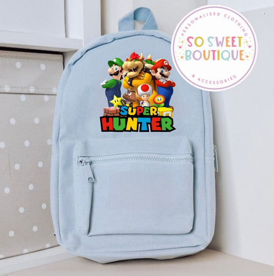 Super Mario Personalised Kids Backpack (12 Colour Options)