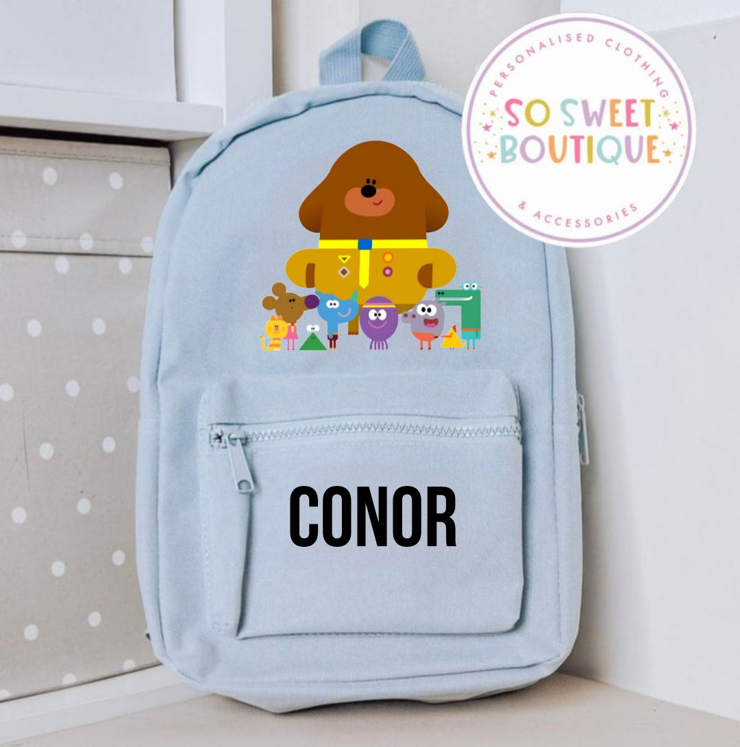 Hey Duggee Personalised Kids Backpack (12 Colour Options)
