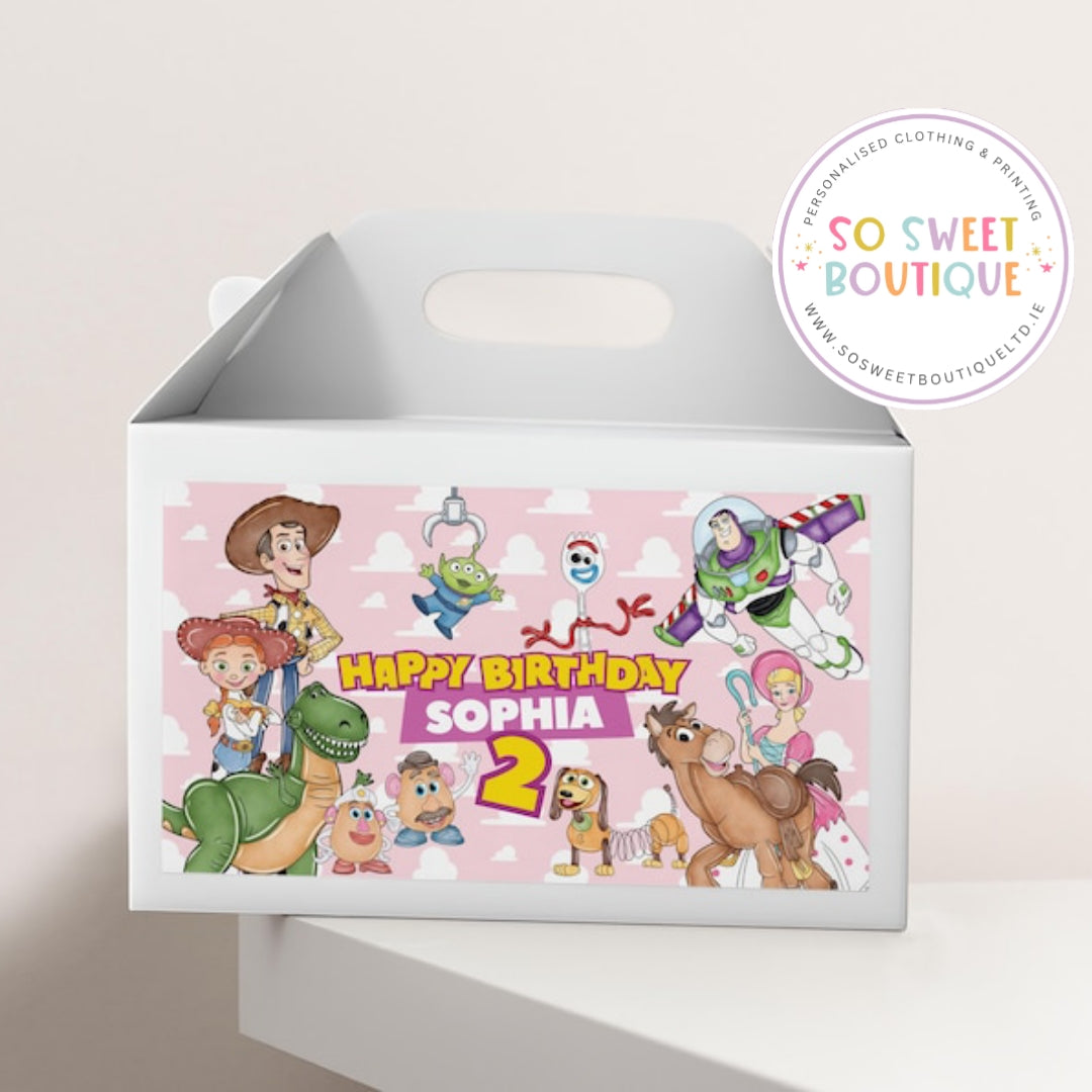 Toy Story Pink themed Personalised Fillable Party Box