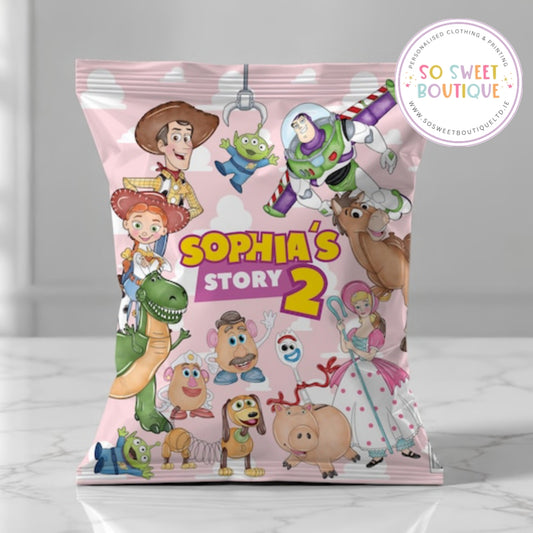 Toy Story Pink themed Personalised Fillable Crisp|Treat Bag
