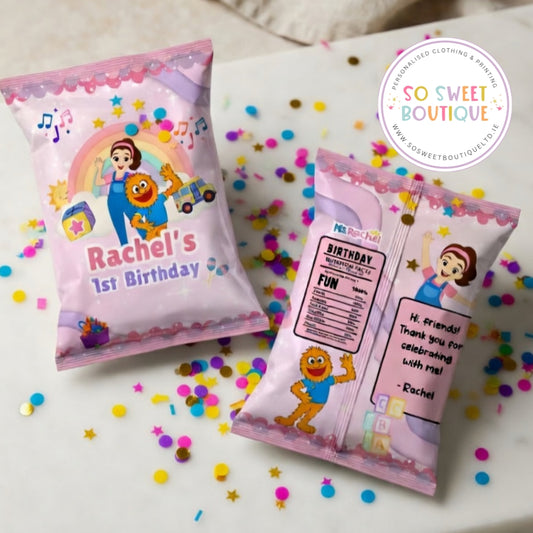 Ms Rachel Pink themed Personalised Fillable Crisp|Treat Bag