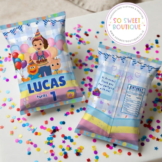 Ms Rachel Blue themed Personalised Fillable Crisp|Treat Bag