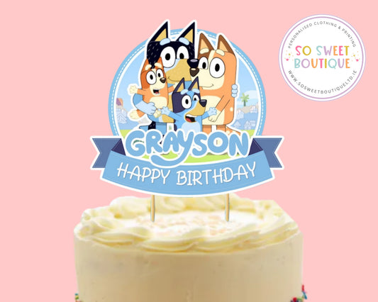 Bluey Personalised Birthday Cake Topper