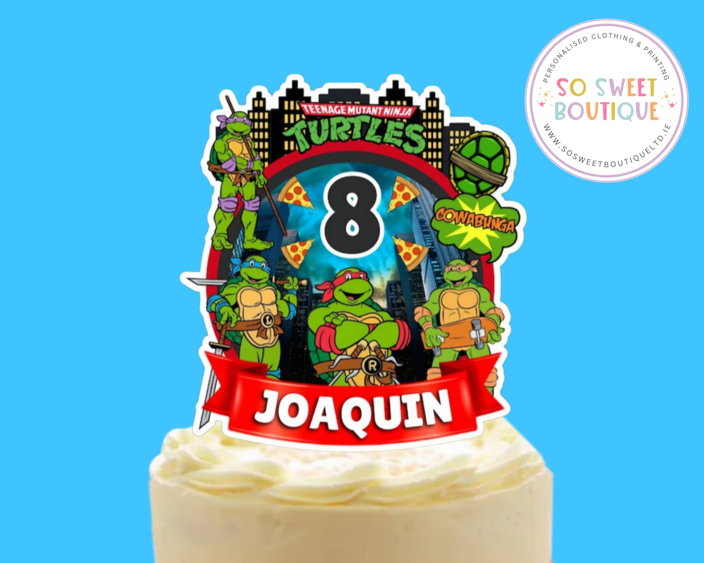 Ninja Turtles Personalised Birthday Cake Topper