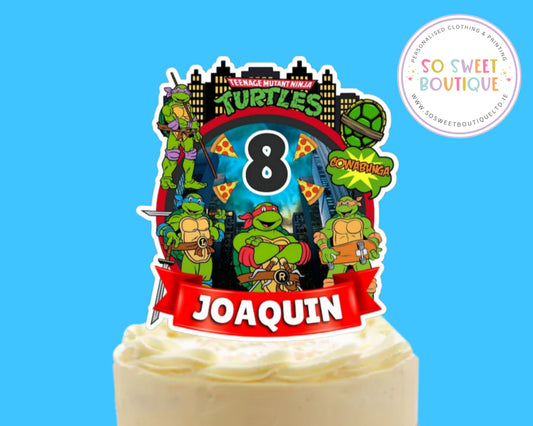 Ninja Turtles Personalised Birthday Cake Topper