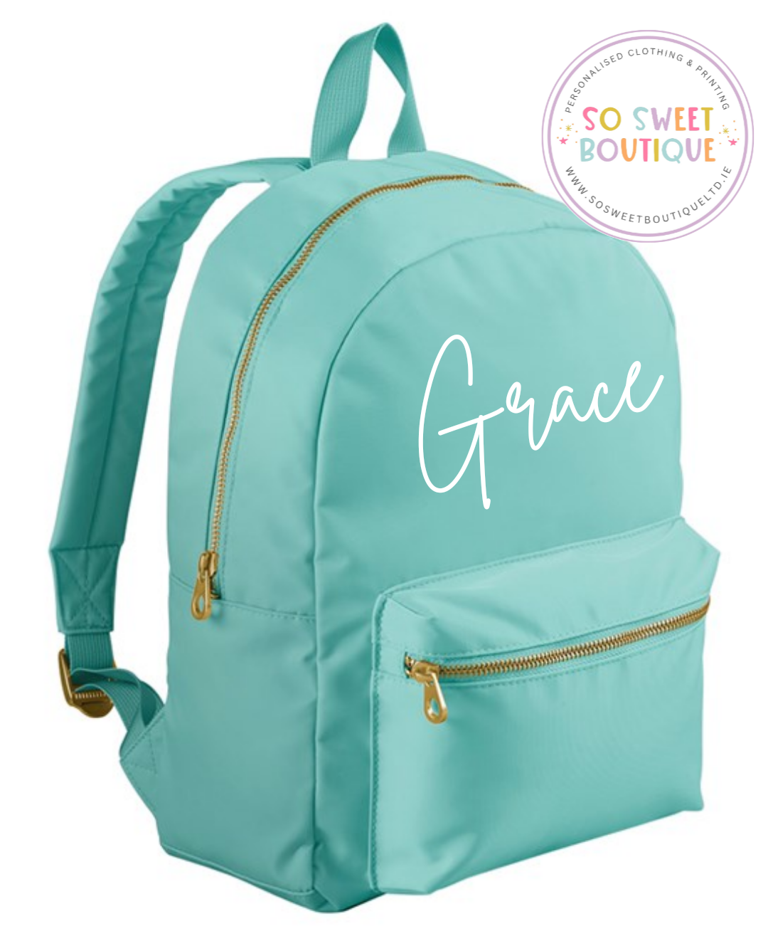 Mint Choc Chip Personalised Backpack