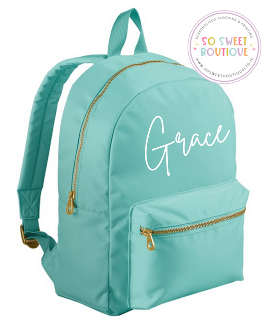 Mint Choc Chip Personalised Backpack