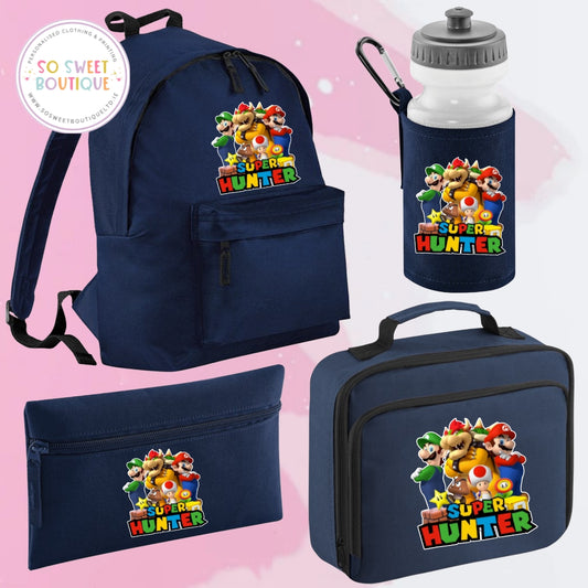 Super Mario 4 Piece Navy School Bundle