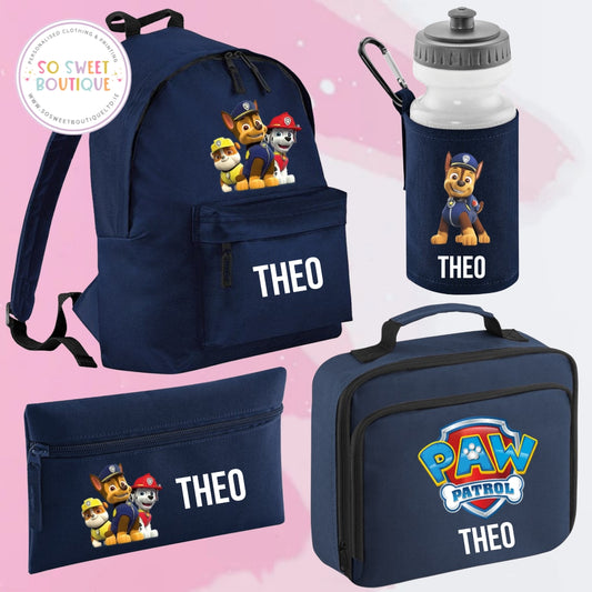 Paw Patrol 4 Piece Navy School Bundle