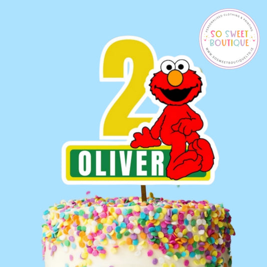 Elmo Personalised Birthday Cake Topper