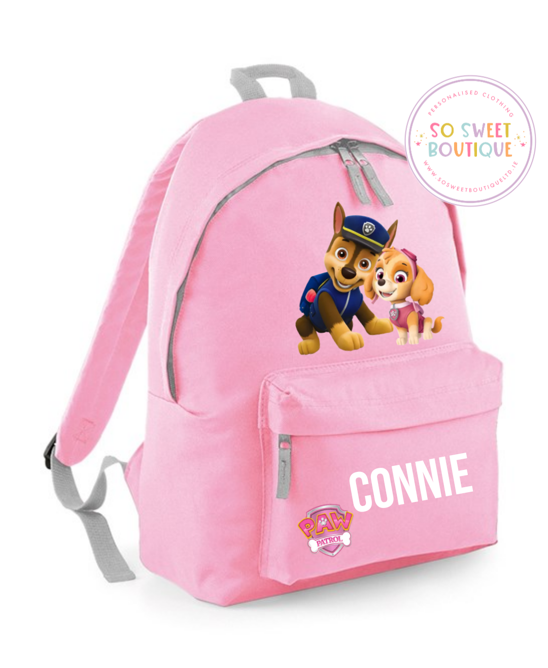 Paw Patrol Personalised 12 Ltr School Bag (6 Colour Options)