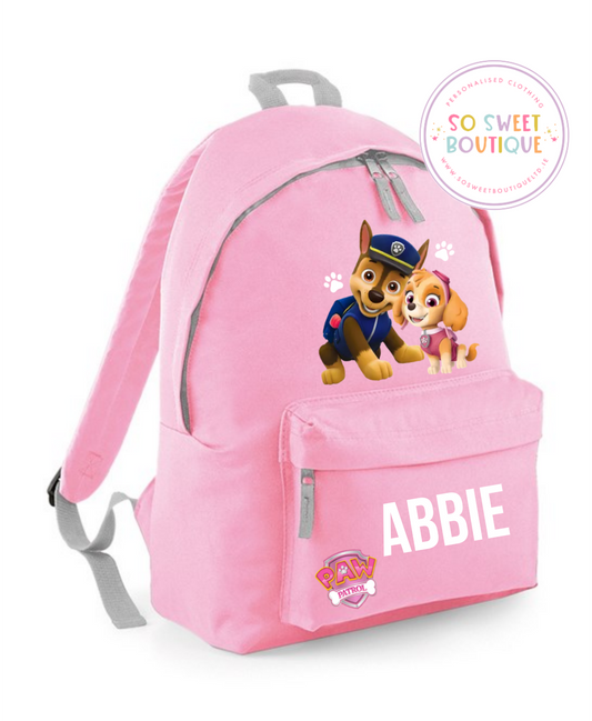 Paw Patrol Personalised 12 Ltr School Bag (6 Colour Options)