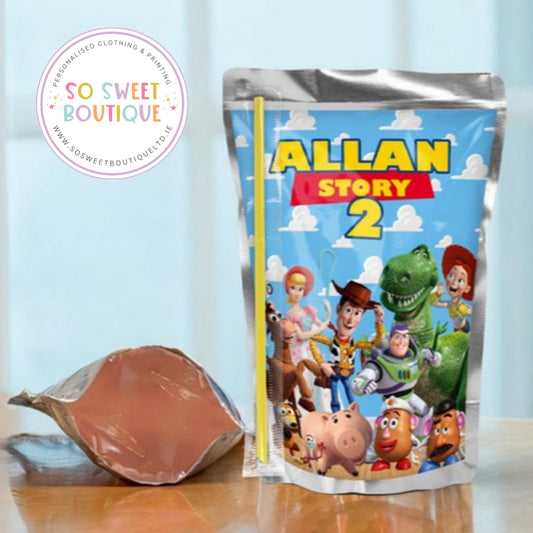 PK 8 Toy Story themed Personalised Capri Sun Pre-Cut Sticker Labels
