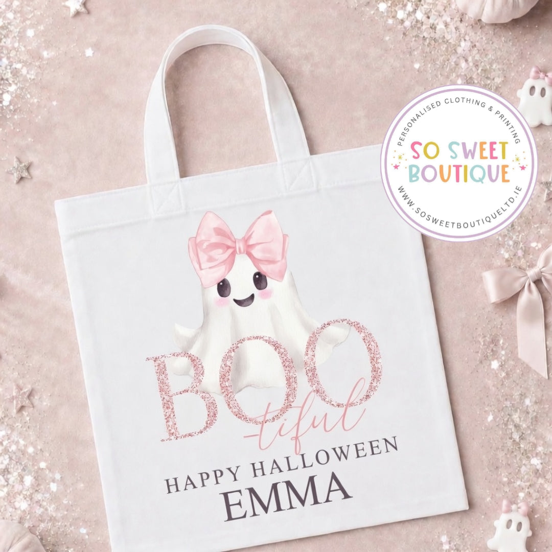 BOO-Tiful Personalised Trick or Treat Re-Usable Tote Bag