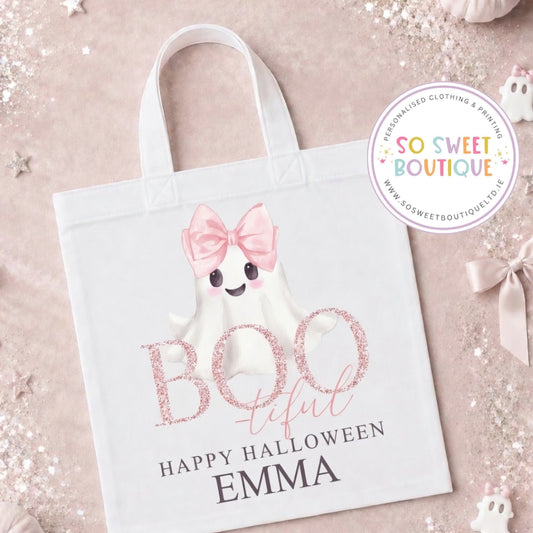 BOO-Tiful Personalised Trick or Treat Re-Usable Tote Bag