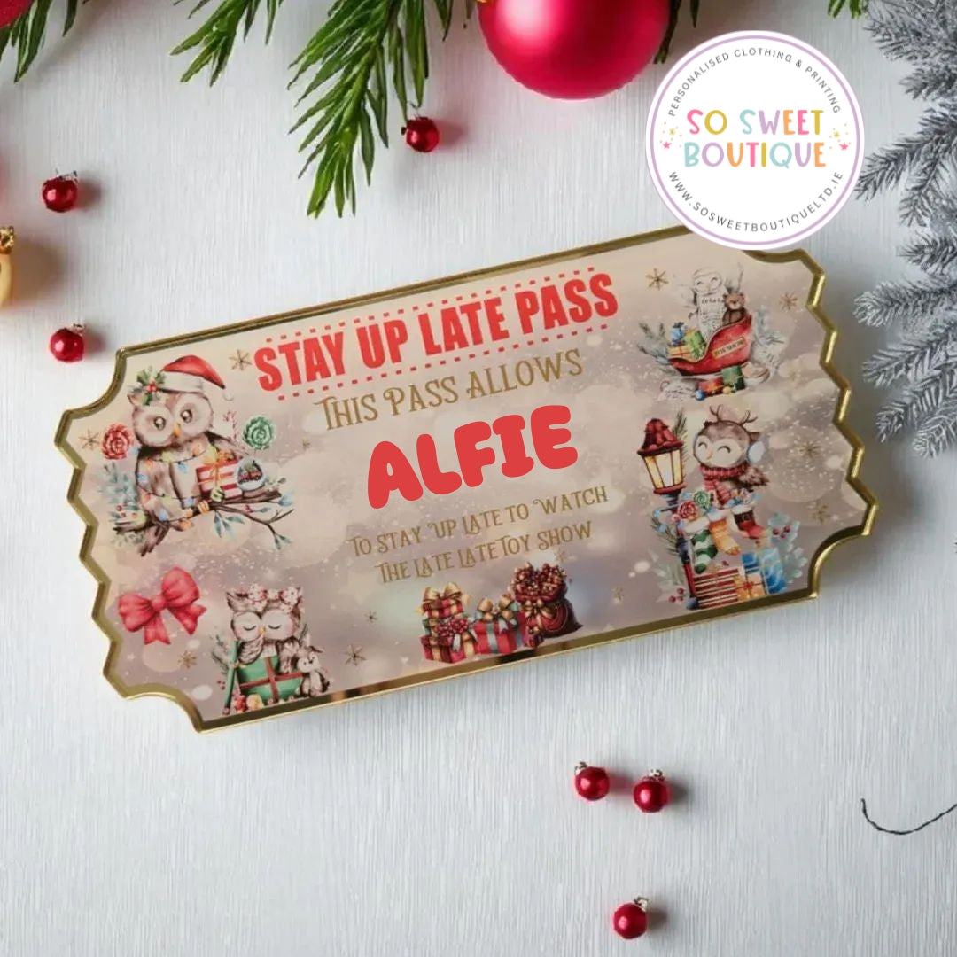 Toy Show Personalised Acrylic Golden Ticket