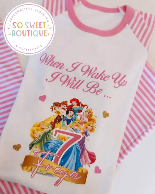 Princess When I Wake Up Personalised Birthday Pyjamas - SoSweetBoutiqueLtd