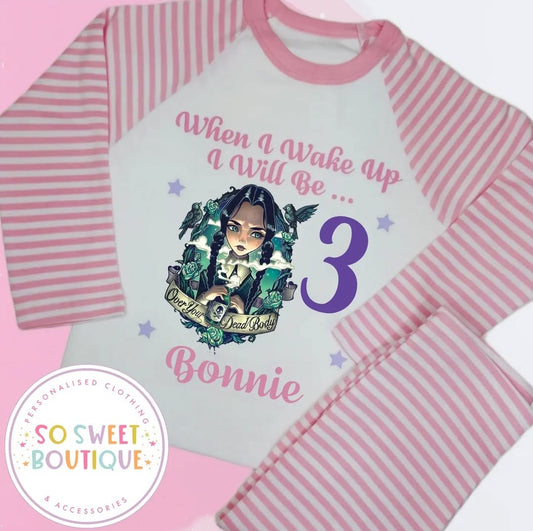 Wednesday When I Wake Up Personalised Birthday Pyjamas - SoSweetBoutiqueLtd