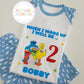 Personalized Sesame Street birthday pajamas featuring colorful characters, soft fabric, and customizable name for kids.