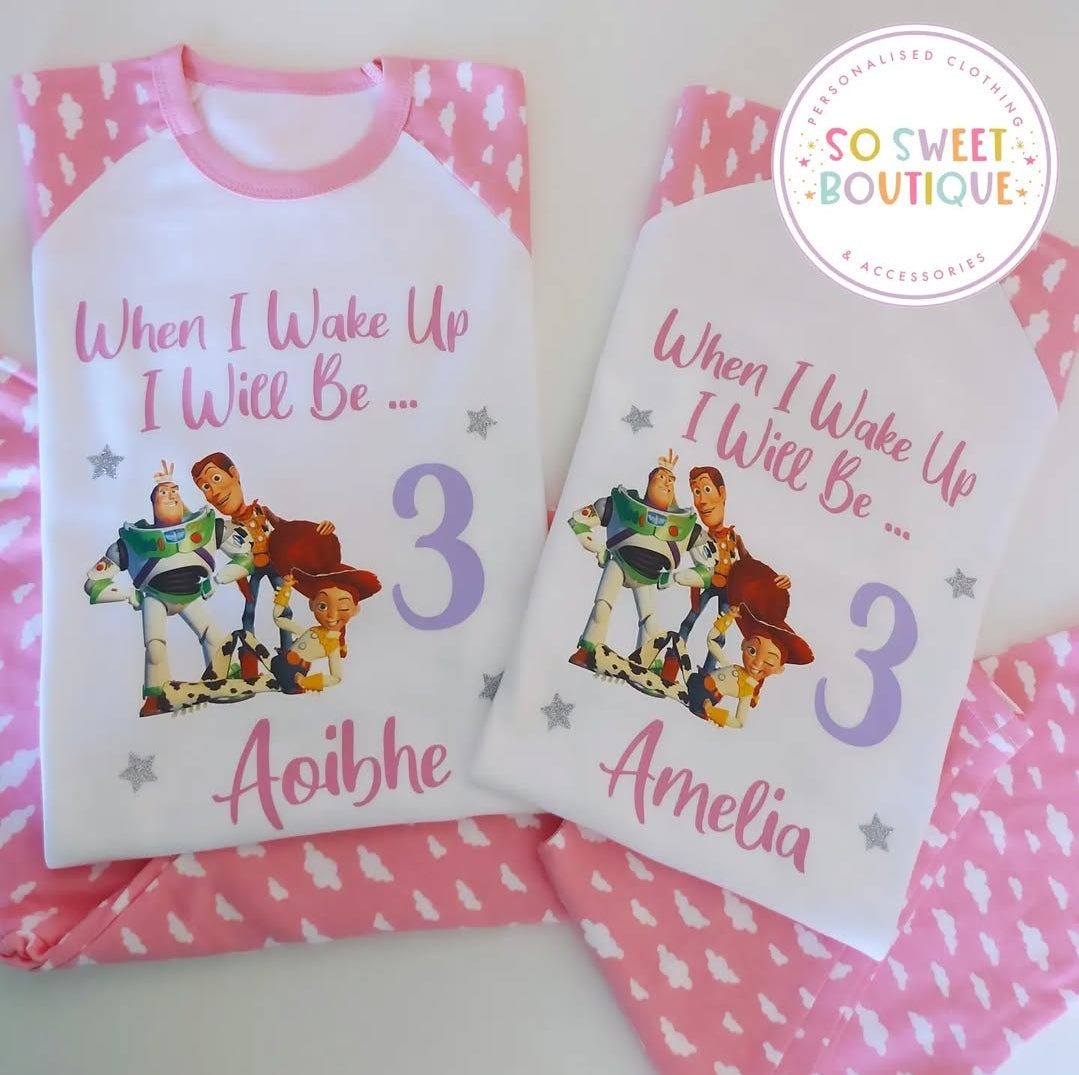 Toystory When I Wake Up Personalised Birthday PJs