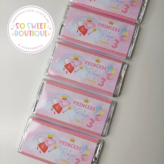 Peppa Pig Personalised 40g Milk Chocolate Bar