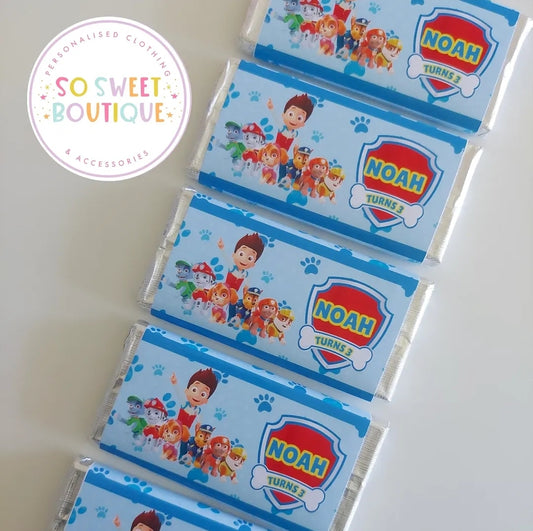 Paw Patrol Personalised 40g Milk Chocolate Bar