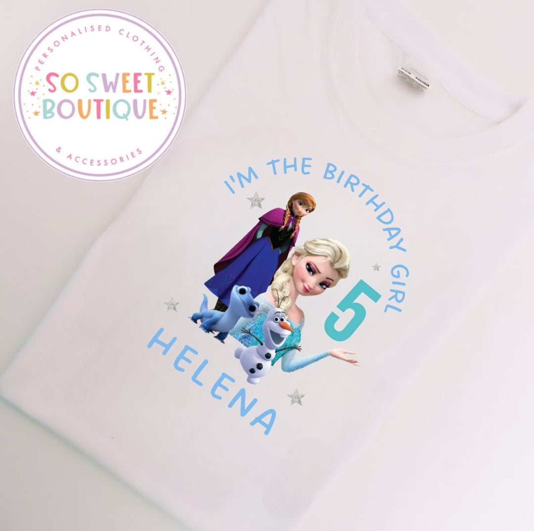 Frozen themed Birthday T-Shirt