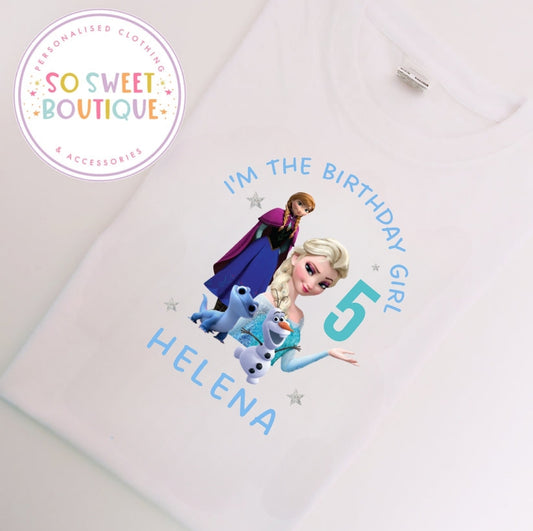 Frozen themed Birthday T-Shirt