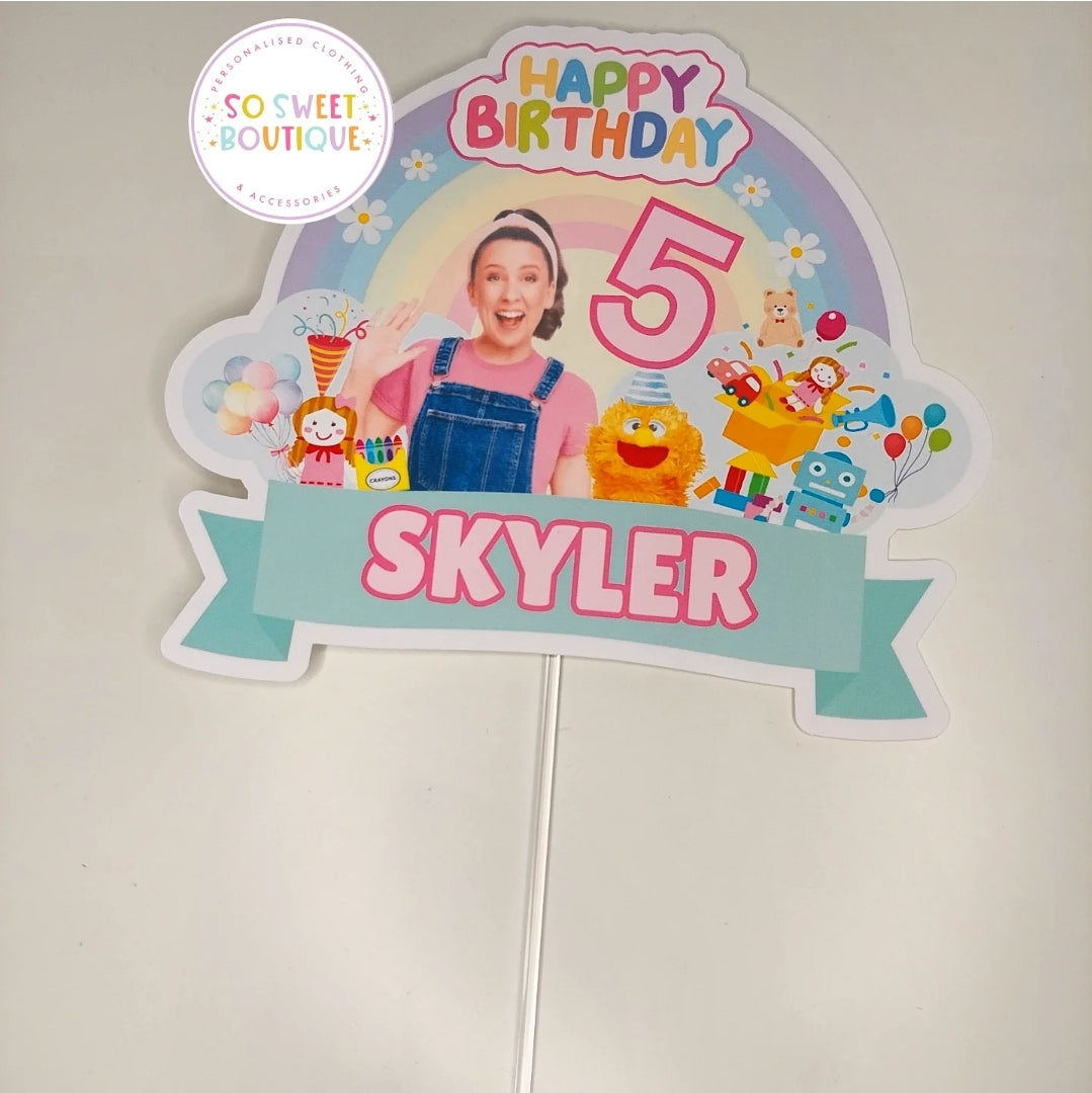 Ms Rachel Personalised Cake Topper