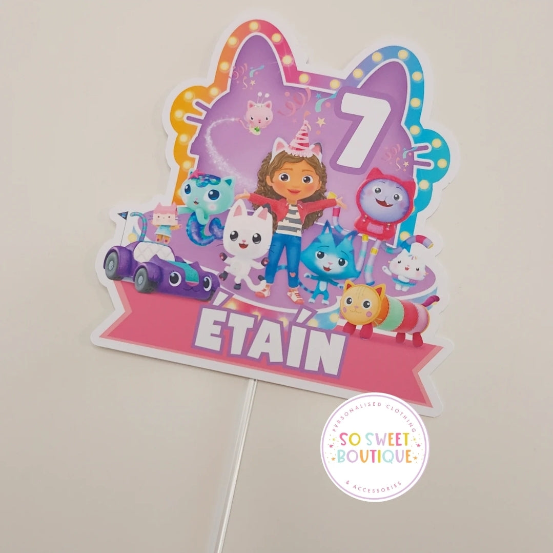 Gabby's Dollhouse Personalised Cake Topper