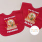 The Toy Show Personalised Red Baby Bib