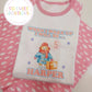 Personalised Paddington Bear birthday pyjamas for kids with colorful Paddington Bear design and playful text, made by SoSweetBoutiqueLtd.