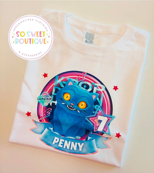 KPOP Demon Hunters Derpy themed Birthday White T-Shirt