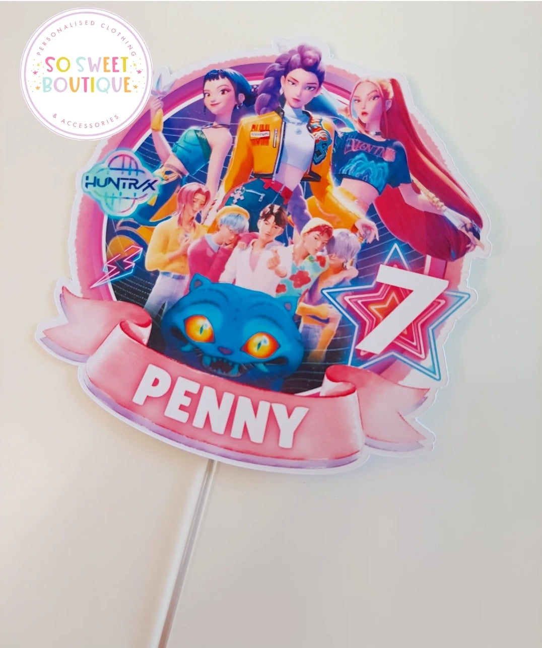 KPOP Demon Hunters Personalised Birthday Cake Topper