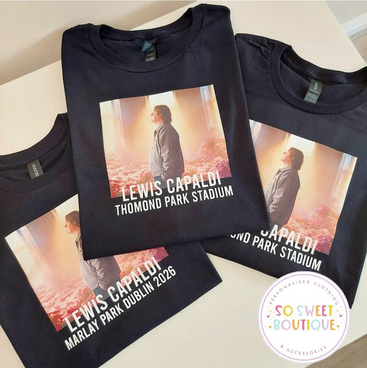 Lewis Capaldi Dublin 2026 Black T-Shirt