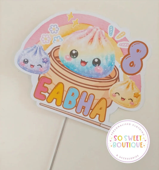 Glitter Dumplings Personalised Birthday Cake Topper