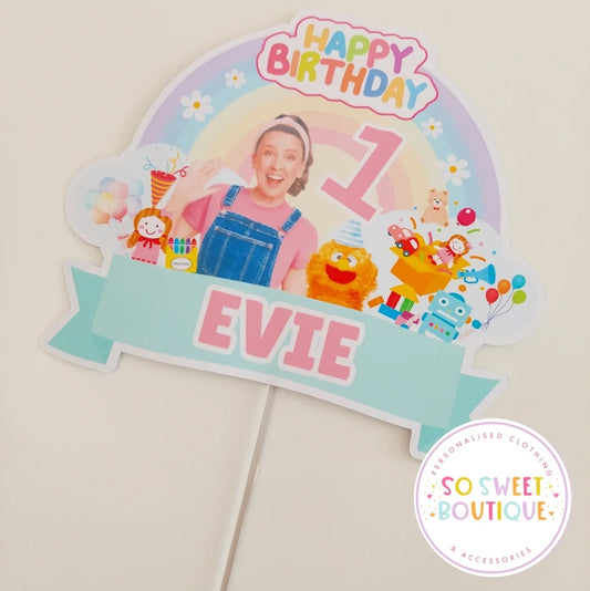 Ms Rachel Personalised Birthday Cake Topper