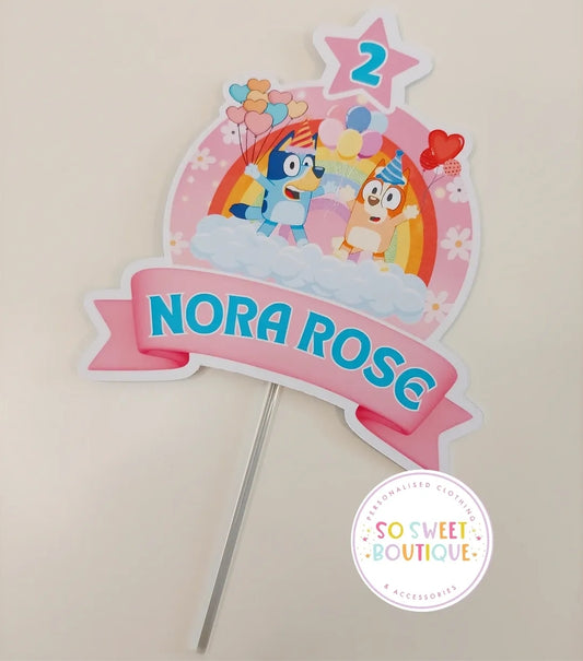 Bluey Personalised Birthday Cake Topper