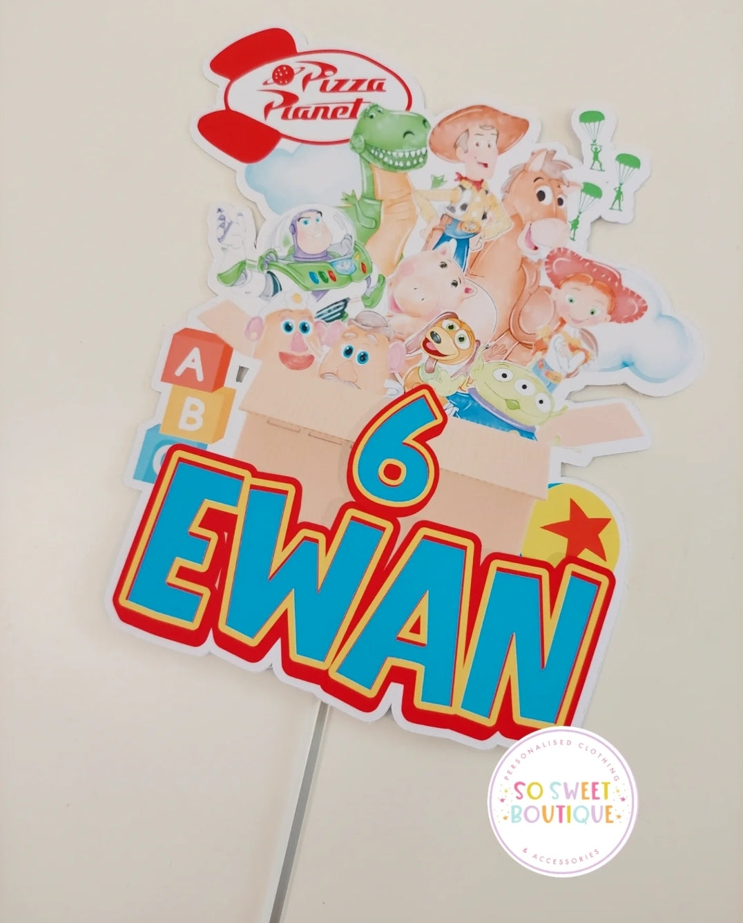 Toy Story Personalised Birthday Cake Topper