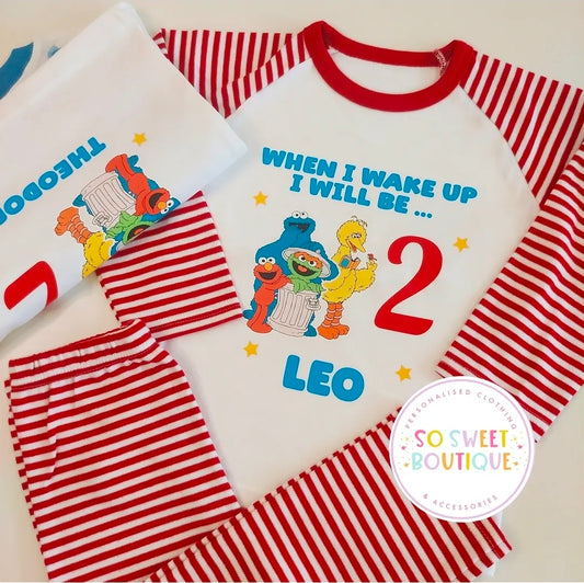 Sesame Street When I Wake Up Personalised Birthday Pyjamas