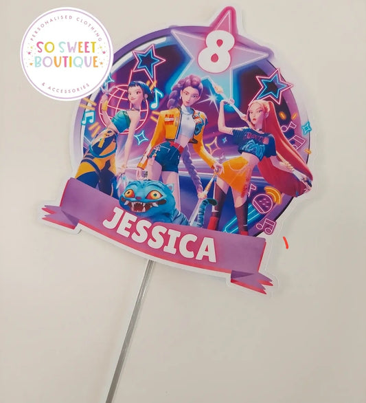 KPOP Demon Hunters Personalised Birthday Cake Topper