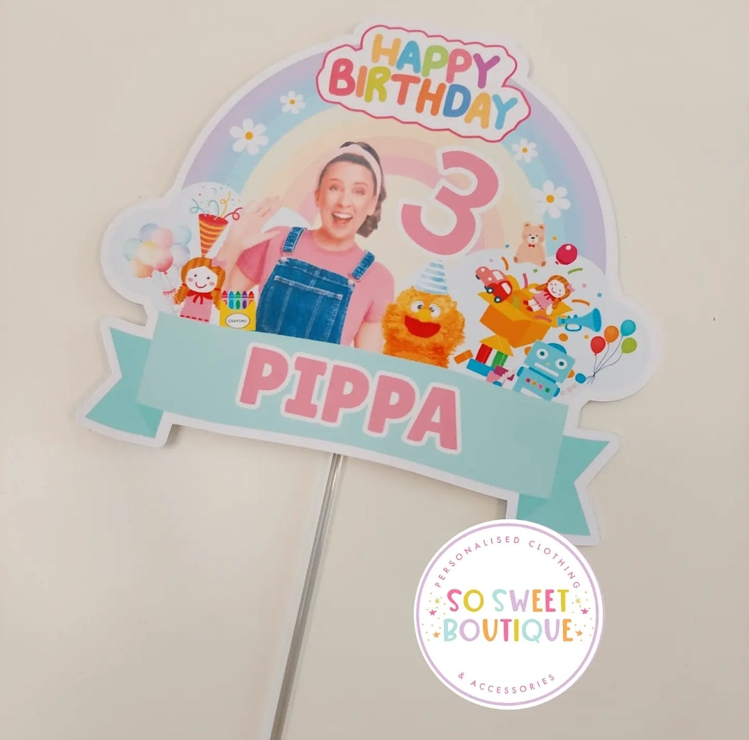 Ms Rachel Personalised Birthday Cake Topper