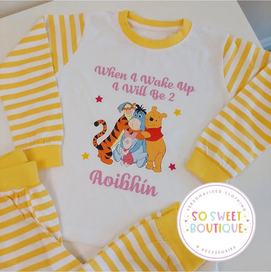 Winnie & Friends When I Wake Up Personalised Birthday Pyjamas
