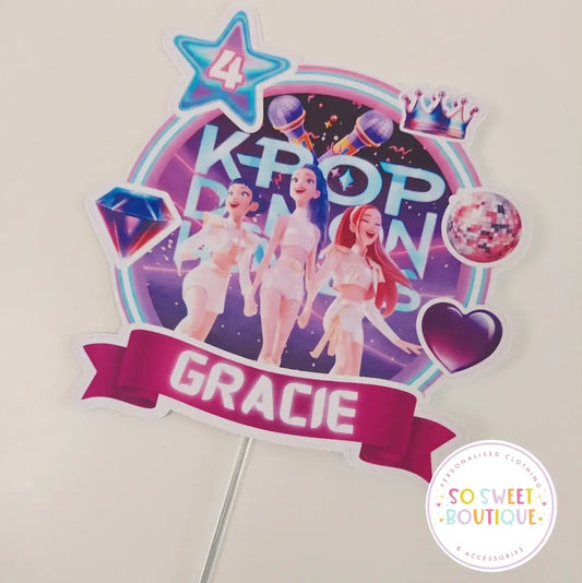 KPOP Demon Hunters Personalised Birthday Cake Topper