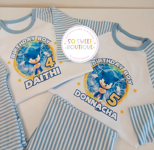 Sonic The Hedgehog When I Wake Up Personalised Birthday Pyjamas