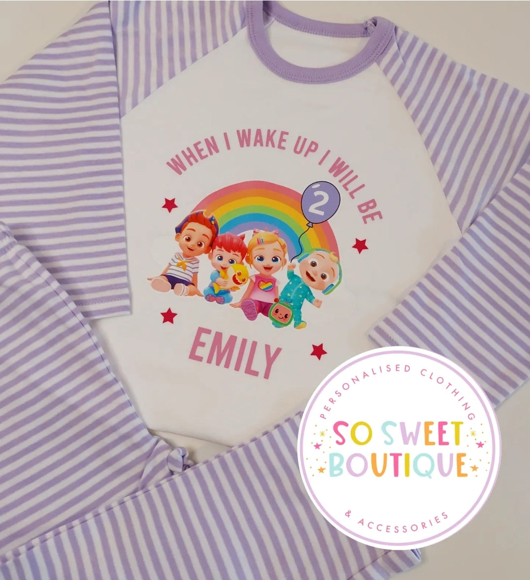 Bebefinn Cocomelon When I Wake Up Personalised Birthday Pyjamas
