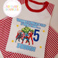 Personalized superhero Avengers birthday pajamas for kids, featuring a colorful design and custom name print from SoSweetBoutiqueLtd.
