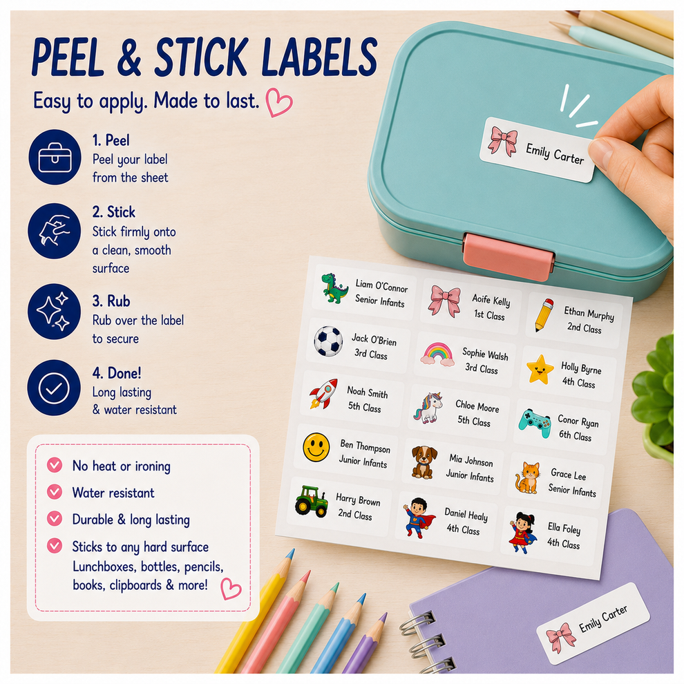 Personalised Peel & Stick Name Labels