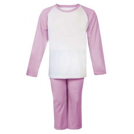 Pink long raglan sleeve pyjama set from Ms Rachel When I Wake Up Personalised Birthday Pyjamas by SoSweetBoutiqueLtd.